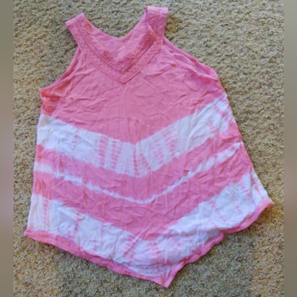 Justice Other - Coral pink with stripes Justice short sleave